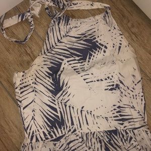 Palm Print Halter dress